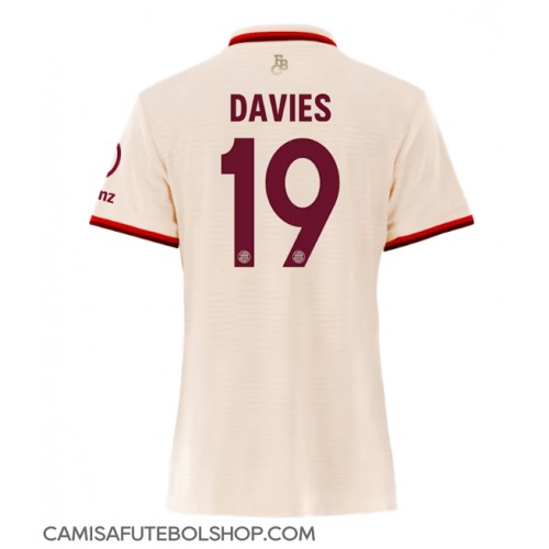 Camisa de time de futebol Bayern Munich Alphonso Davies #19 Replicas 3º Equipamento Feminina 2024-25 Manga Curta